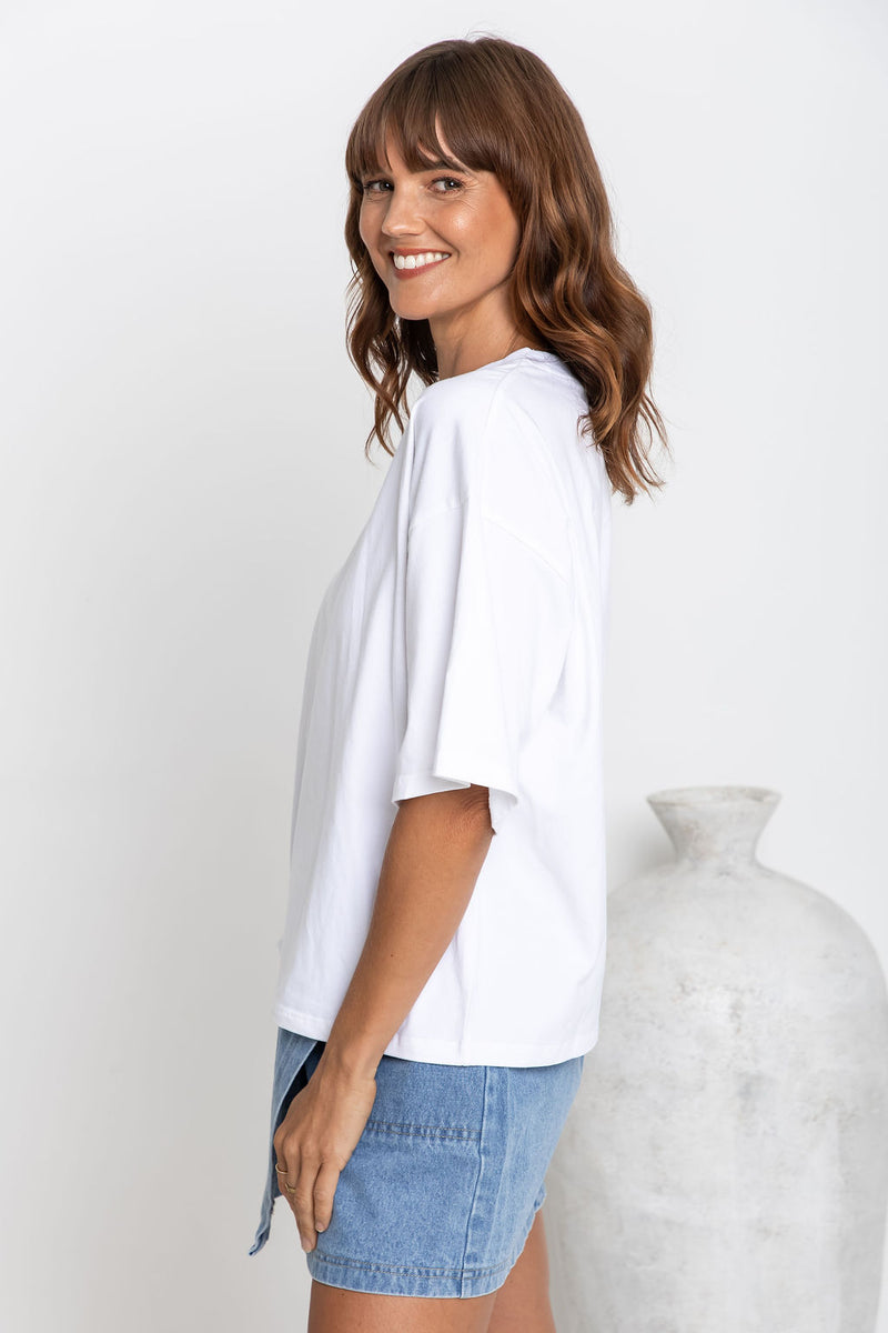 Koah Boxy-Fit Tee - White - The Self Styler
