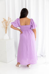 Sofia Linen Maxi Dress - Lilac - The Self Styler - The Self Styler