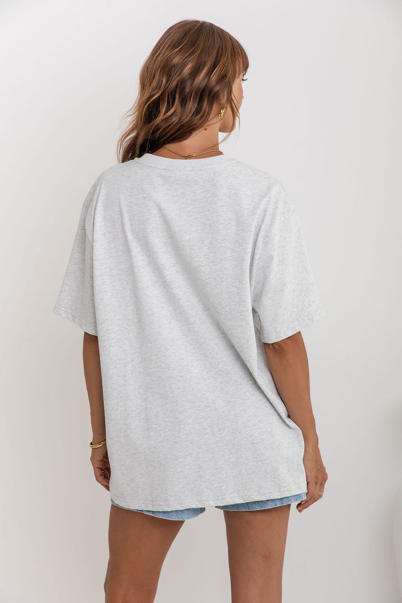 Sonny Relaxed-Fit Tee - Grey Marle - The Self Styler