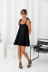 Sorrento Mini Dress - Black - The Self Styler - The Self Styler