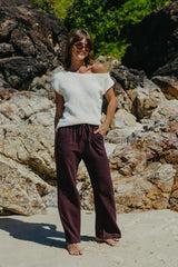 Zulu Cotton Pants - Choc Berry - The Self Styler