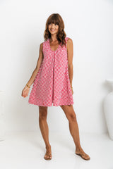 Riley Swing Dress - Red Gingham - The Self Styler