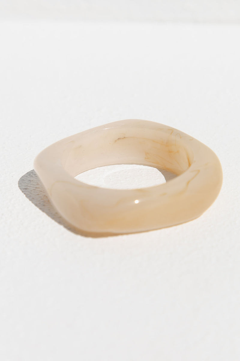 Aria Chunky Bangle - Ivory Multi - The Self Styler