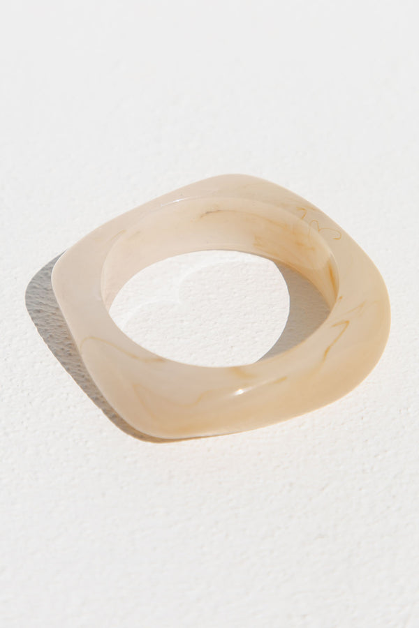 Aria Chunky Bangle - Ivory Multi - The Self Styler