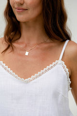 Kiah Lace Cami Top - White - The Self Styler