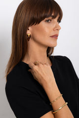 Lila Amber Heart Earrings - Gold - The Self Styler