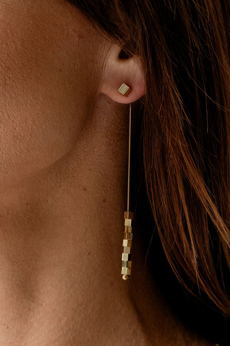 Nadia Drop Earrings - Gold - The Self Styler