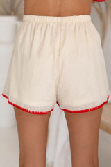 Leo Shorts - Red Embroidery - The Self Styler