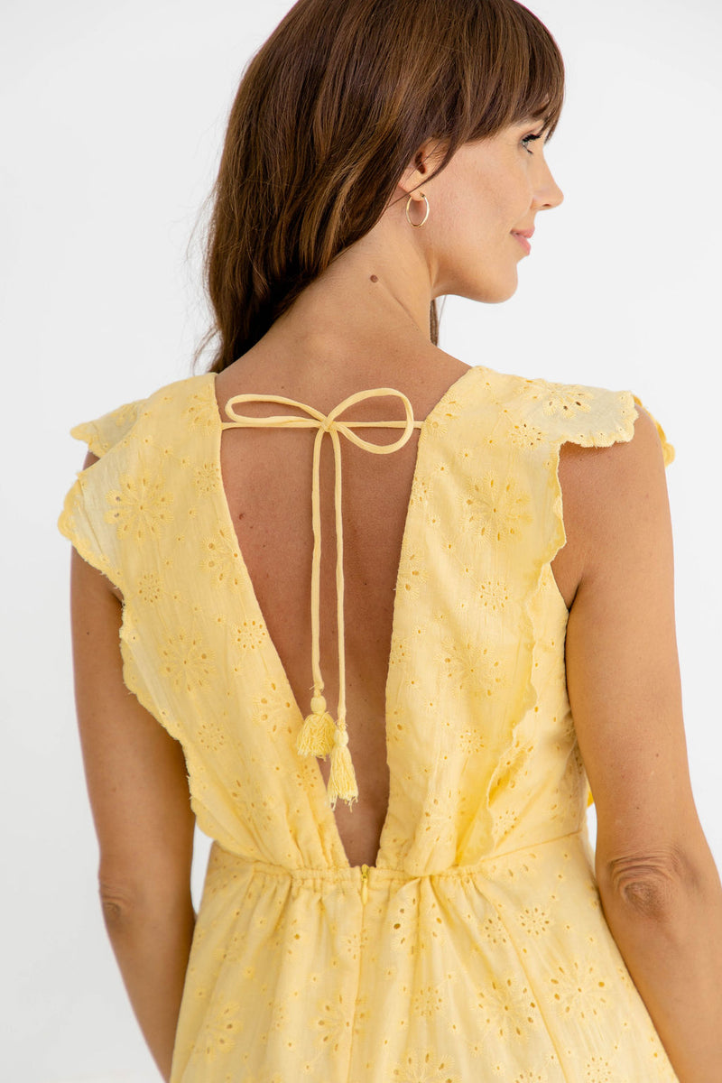 Lucy Mini Dress - Butter Yellow - The Self Styler