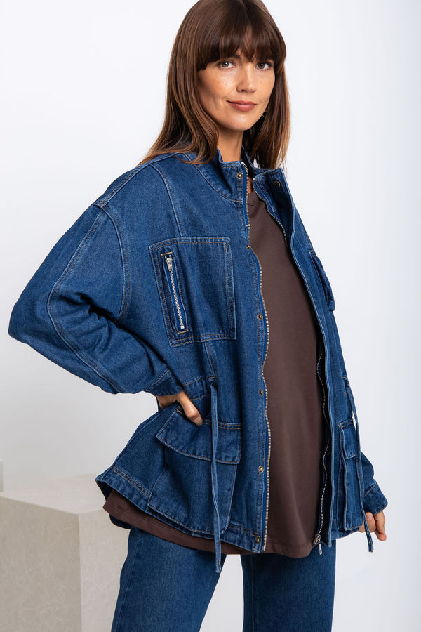 River Denim Jacket - Dark Wash - The Self Styler - The Self Styler
