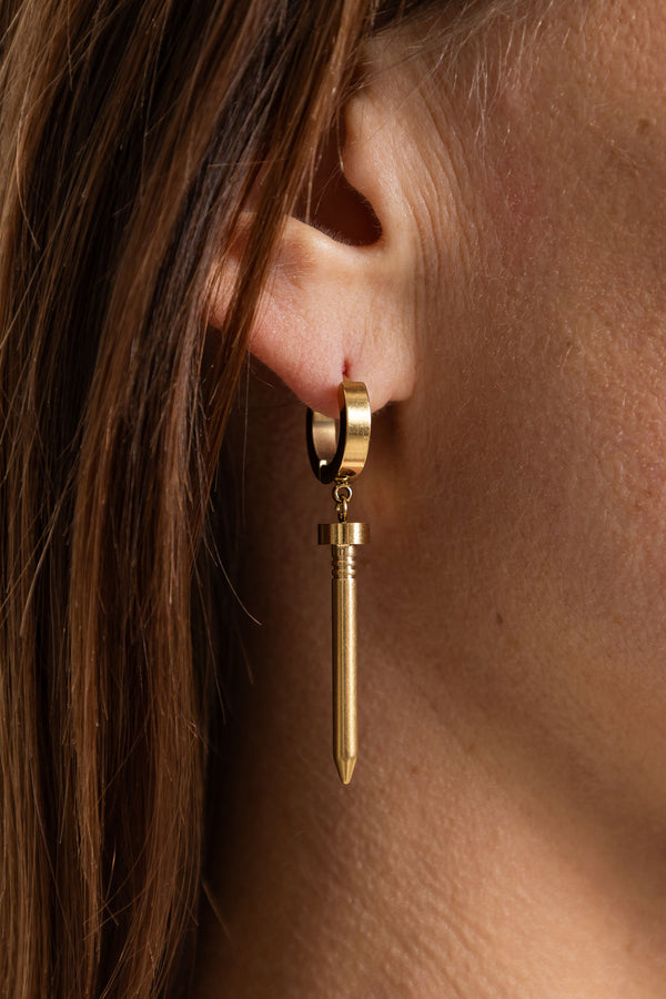 Nyx Nail Earrings - Gold - The Self Styler