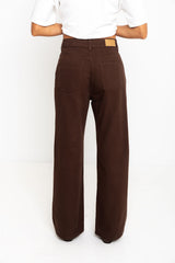 Dakota Straight-Leg Denim Jeans - Choc - The Self Styler Exclusive - The Self Styler