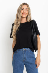 Baylee Basic Tee - Black - The Self Styler