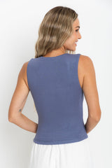 Vera Tank Top - Steel Blue - The Self Styler