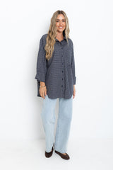 Vann Check Shirt - Navy - The Self Styler