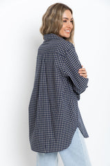 Vann Check Shirt - Navy - The Self Styler