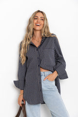 Vann Check Shirt - Navy - The Self Styler
