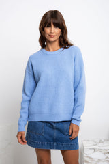 Skylar Knit Jumper - Sky Blue - The Self Styler