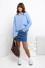 Skylar Knit Jumper - Sky Blue - The Self Styler
