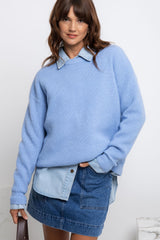 Skylar Knit Jumper - Sky Blue - The Self Styler