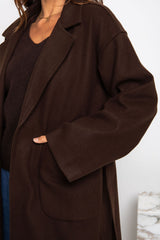 Callie Oversized Coat - Chocolate - The Self Styler