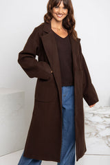 Callie Oversized Coat - Chocolate - The Self Styler