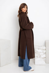 Callie Oversized Coat - Chocolate - The Self Styler