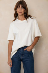 Sonny Relaxed-Fit Tee - Butter Cream - The Self Styler