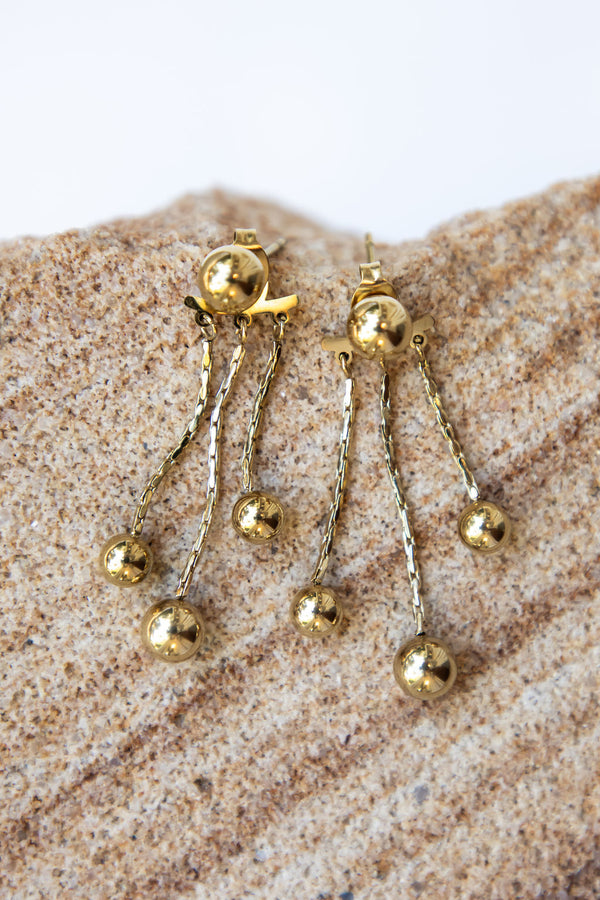 Elise Drop Earrings - Gold - The Self Styler