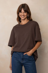 Sonny Relaxed-Fit Tee - Choc Brown - The Self Styler