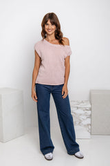 Avalon Off-The-Shoulder Top - Blush Pink - The Self Styler