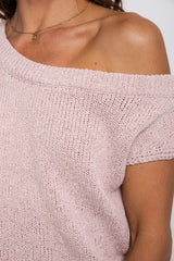 Avalon Off-The-Shoulder Top - Blush Pink - The Self Styler