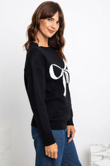 Kenzie Bow Knit - Black - The Self Styler