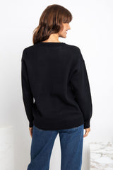 Kenzie Bow Knit - Black - The Self Styler