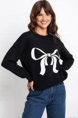 Kenzie Bow Knit - Black - The Self Styler