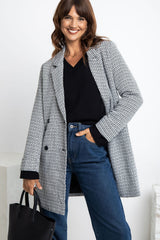 Valentina Coat - Black and White - The Self Styler