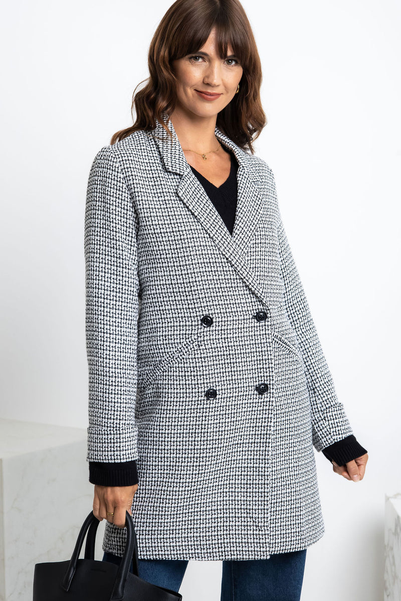 Valentina Coat - Black and White - The Self Styler