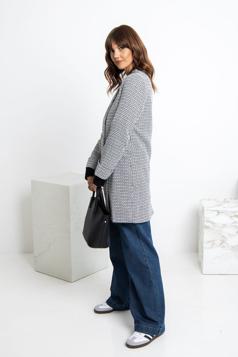 Valentina Coat - Black and White - The Self Styler