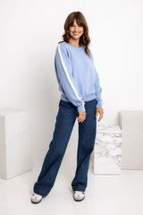 Madison Stripe Knit Jumper - Blue - The Self Styler