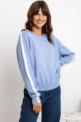 Madison Stripe Knit Jumper - Blue - The Self Styler