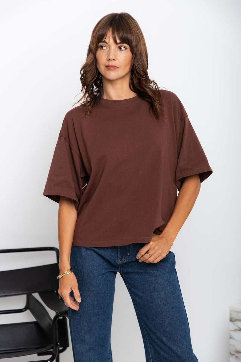 Koah Boxy-Fit Tee - Chocolate - The Self Styler