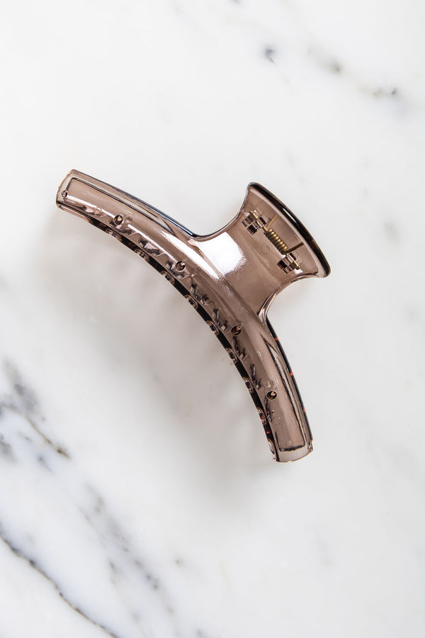 Sara Claw Hair Clip - Opaque Choc - The Self Styler