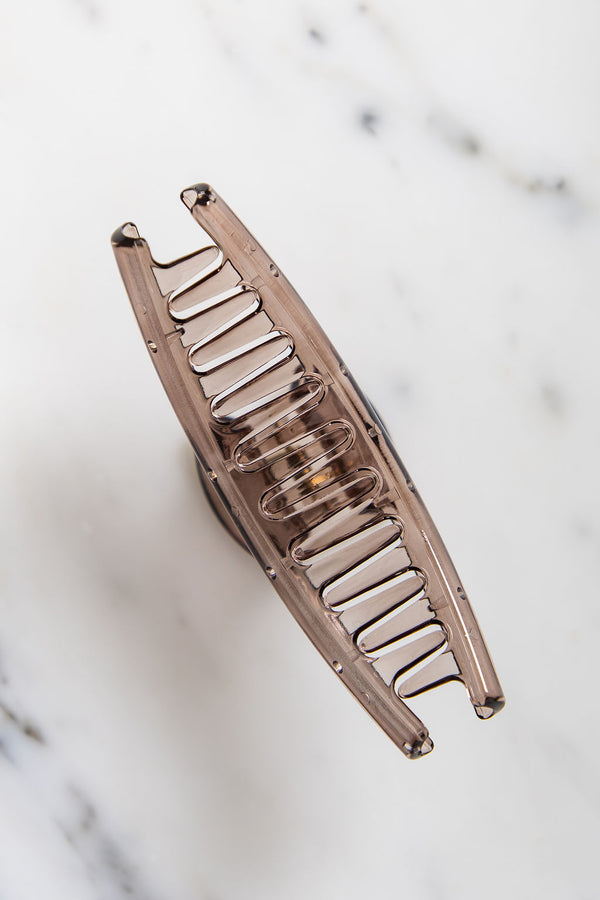 Sara Claw Hair Clip - Opaque Choc - The Self Styler