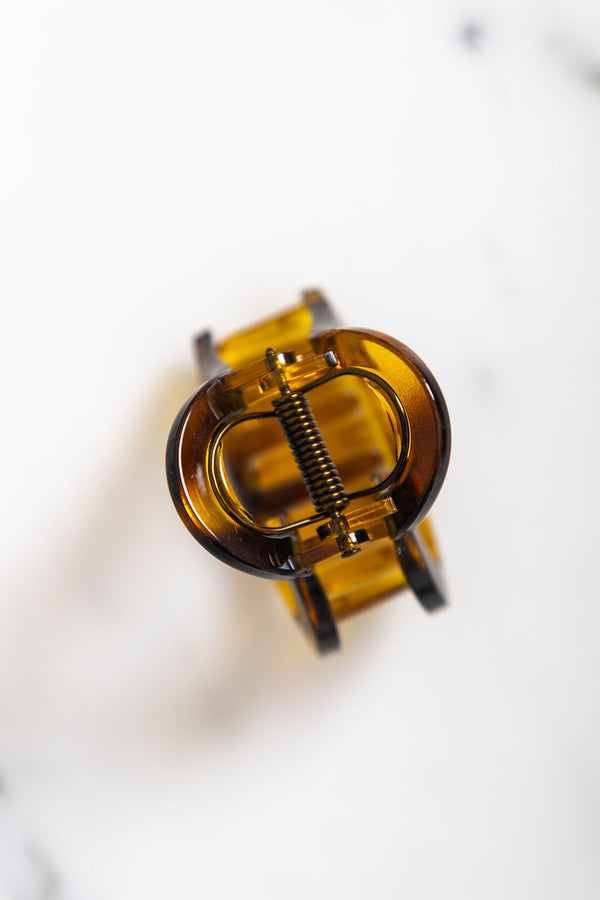 Holly Heart Claw Clip - Tortoise Shell - The Self Styler