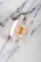 Harriet Claw Clip - Milky White - The Self Styler