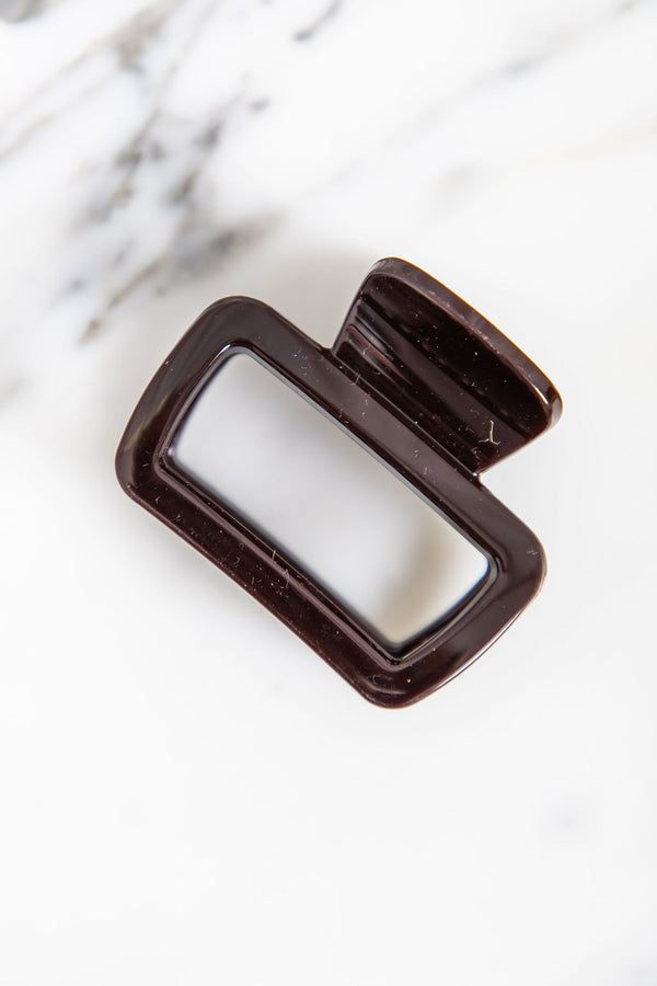 Harriet Claw Clip - Dark Brown - The Self Styler