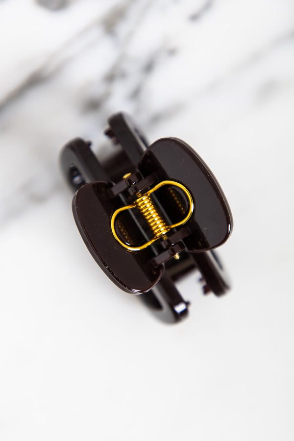 Harriet Claw Clip - Dark Brown - The Self Styler