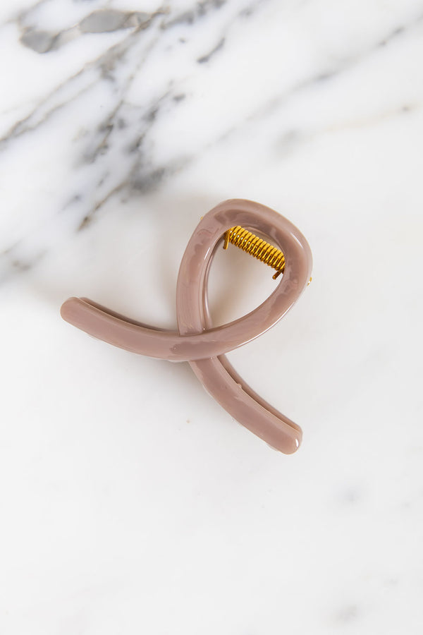 Leah Loop Claw Clip - Taupe - The Self Styler