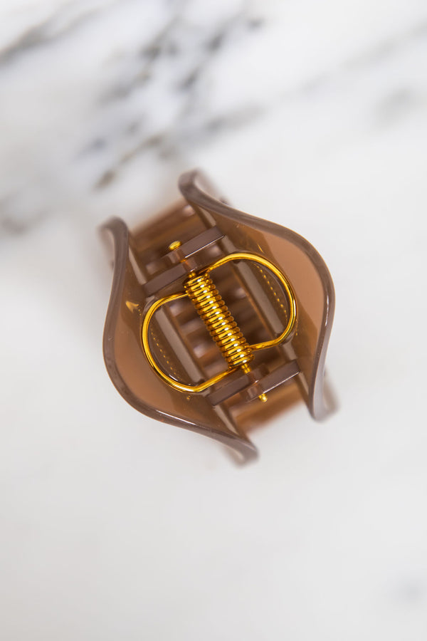 Ava Claw Clip - Brown - The Self Styler