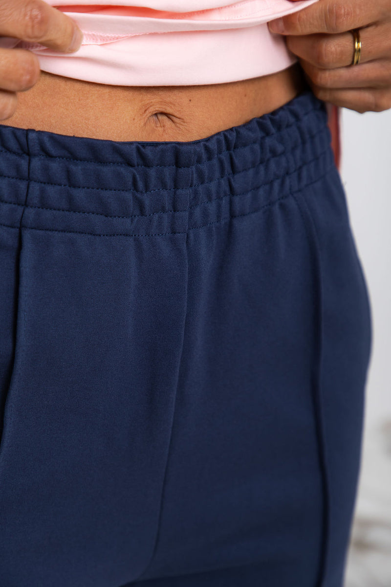 Jordyn Stripe Pant - Navy and Pink - The Self Styler